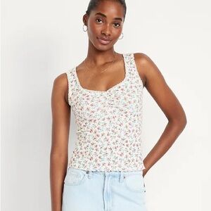 Old Navy cinched front floral tank top new with tags